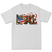 Dove Grey Army christmas love 4th Of July Premium Tee - HowdyJamesFarm