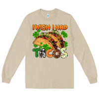 Mushroom I wish i had tacos St. Patrick's day Long Sleeve Tee - FaDigitalArtStudio