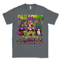 Charcoal Heather parading with my gnomies mardi gras Classic Tee - CowGirlArtShop