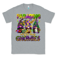 Heather Grey parading with my gnomies mardi gras Classic Tee - CowGirlArtShop