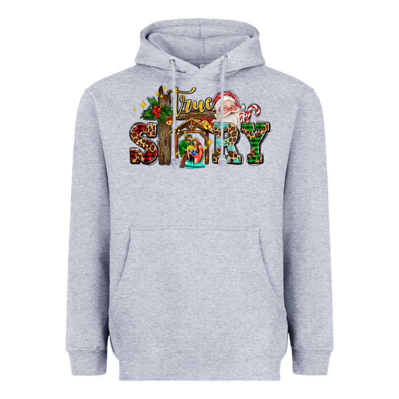 True Story Jesus And Mary Wıth Santa Heavyweight Hoodie by AdoDesignShop | Teevron