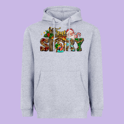 True Story Jesus And Mary Wıth Santa Heavyweight Hoodie Designed By Adodesignshop