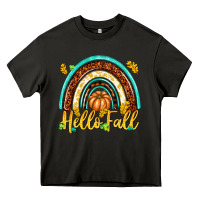 Asphalt Hello Fall with Rainbow Heavy Core Tee - texasbilliewilder