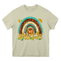 Mossy Hello Fall with Rainbow Heavy Core Tee - texasbilliewilder