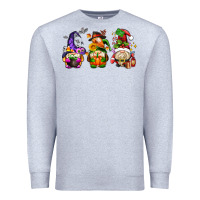 Heather Grey hallothanksmas gnome Premium Sweatshirt - AdoDesignShop