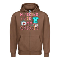 Chestnut nursing is my cardio Zipper Hoodie - BarkalooDesign