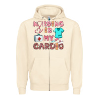 Sandshell nursing is my cardio Zipper Hoodie - BarkalooDesign