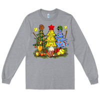 Heather Grey christmas with softball trees bbs Long Sleeve Tee - BundleAndBundleShop