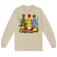 Mushroom christmas with softball trees bbs Long Sleeve Tee - BundleAndBundleShop
