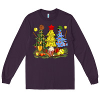 Plum christmas with softball trees bbs Long Sleeve Tee - BundleAndBundleShop