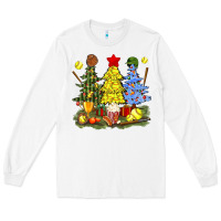 White christmas with softball trees bbs Long Sleeve Tee - BundleAndBundleShop