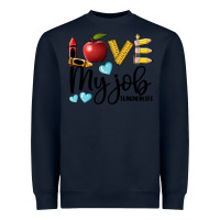 Navy love my job teacher life Heavyweight Sweatshirt - BarkalooDesign