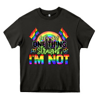 Asphalt Let's get one thing straight i'm not Pride LGBTQ+ Heavy Core Tee - NancyCooperArtShop
