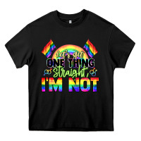 Black Let's get one thing straight i'm not Pride LGBTQ+ Heavy Core Tee - NancyCooperArtShop