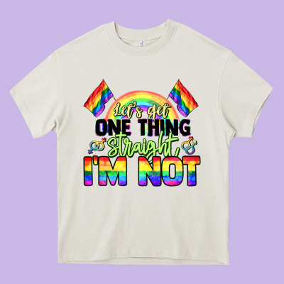 Let's Get One Thing Straight I'm Not Pride Lgbtq+ Heavy Core Tee Designed By Nancycooperartshop