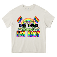 Cream Let's get one thing straight i'm not Pride LGBTQ+ Heavy Core Tee - NancyCooperArtShop