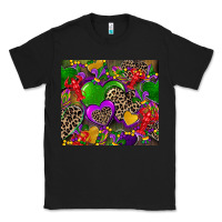Black mardi gras hearts Classic Tee - CowGirlArtShop