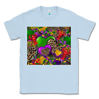 Dusty Blue mardi gras hearts Classic Tee - CowGirlArtShop