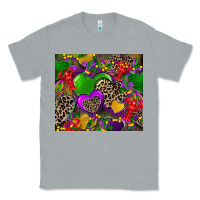 Heather Grey mardi gras hearts Classic Tee - CowGirlArtShop