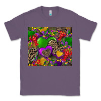 Lavender mardi gras hearts Classic Tee - CowGirlArtShop