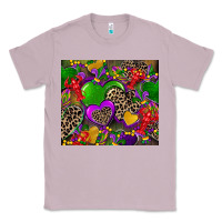 Lilac mardi gras hearts Classic Tee - CowGirlArtShop