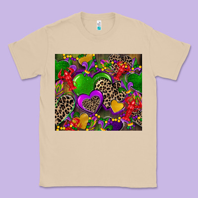 Mardi Gras Hearts Classic Tee Designed By Cowgirlartshop