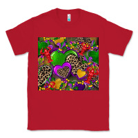 Red mardi gras hearts Classic Tee - CowGirlArtShop