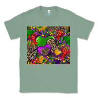 Sage mardi gras hearts Classic Tee - CowGirlArtShop
