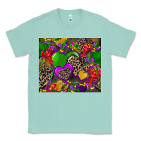 Seafoam mardi gras hearts Classic Tee - CowGirlArtShop