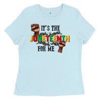 Baby Blue its the juneteenth for me Ladies Tee - CowGirlArtShop