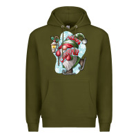 Army Green merry Christmas gnome Premium Hoodie - CowhideDigitalArt