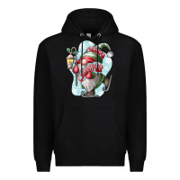 Black merry Christmas gnome Premium Hoodie - CowhideDigitalArt
