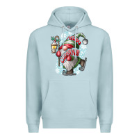 Blue Mist merry Christmas gnome Premium Hoodie - CowhideDigitalArt