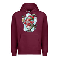 Burgundy merry Christmas gnome Premium Hoodie - CowhideDigitalArt