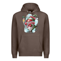 Coffee merry Christmas gnome Premium Hoodie - CowhideDigitalArt