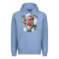 Colony Blue merry Christmas gnome Premium Hoodie - CowhideDigitalArt