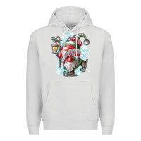Dove Grey merry Christmas gnome Premium Hoodie - CowhideDigitalArt