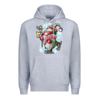 Heather Grey merry Christmas gnome Premium Hoodie - CowhideDigitalArt