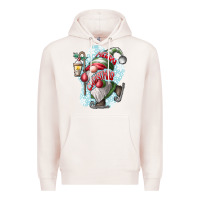 Pale Pink merry Christmas gnome Premium Hoodie - CowhideDigitalArt
