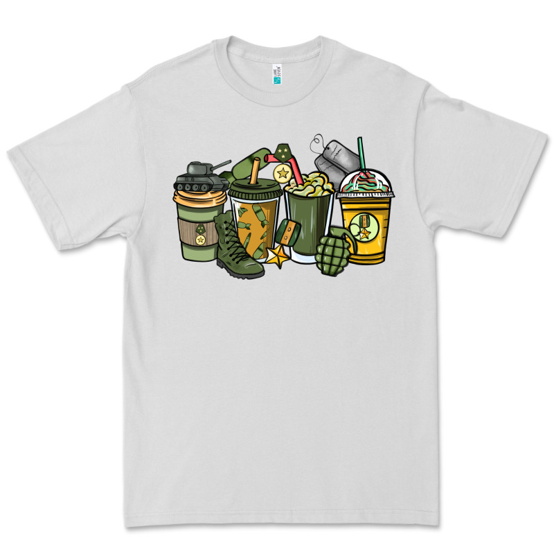 Army Coffee Cups 4th Of July Premium Tee by HowdyJamesFarm | Teevron