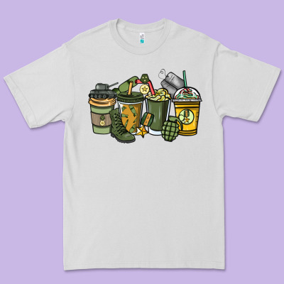 Army Coffee Cups 4th Of July Premium Tee Designed By Howdyjamesfarm