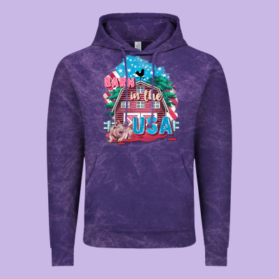 Barn In The Usa Vintage Hoodie Designed By Fadigitalartstudio