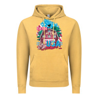 Vintage Mustard Barn in the USA Vintage Hoodie - FaDigitalArtStudio