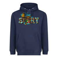Navy true story jesus and mary wıth god Heavyweight Hoodie - AdoDesignShop