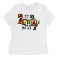 White its the juneteenth for me Ladies Tee - CowGirlArtShop