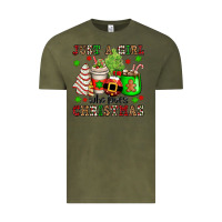 Vintage Olive just a girl who loves christmas Vintage Tee - OliviaCreatesArt
