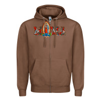 Chestnut mama our lady of guadalupe Zipper Hoodie - BarkalooDesign