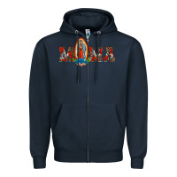Navy mama our lady of guadalupe Zipper Hoodie - BarkalooDesign