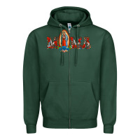 Sports Green mama our lady of guadalupe Zipper Hoodie - BarkalooDesign