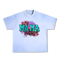 Grape Ice mama vibes floral Urban Heavy Tee - OliviaCreatesArt